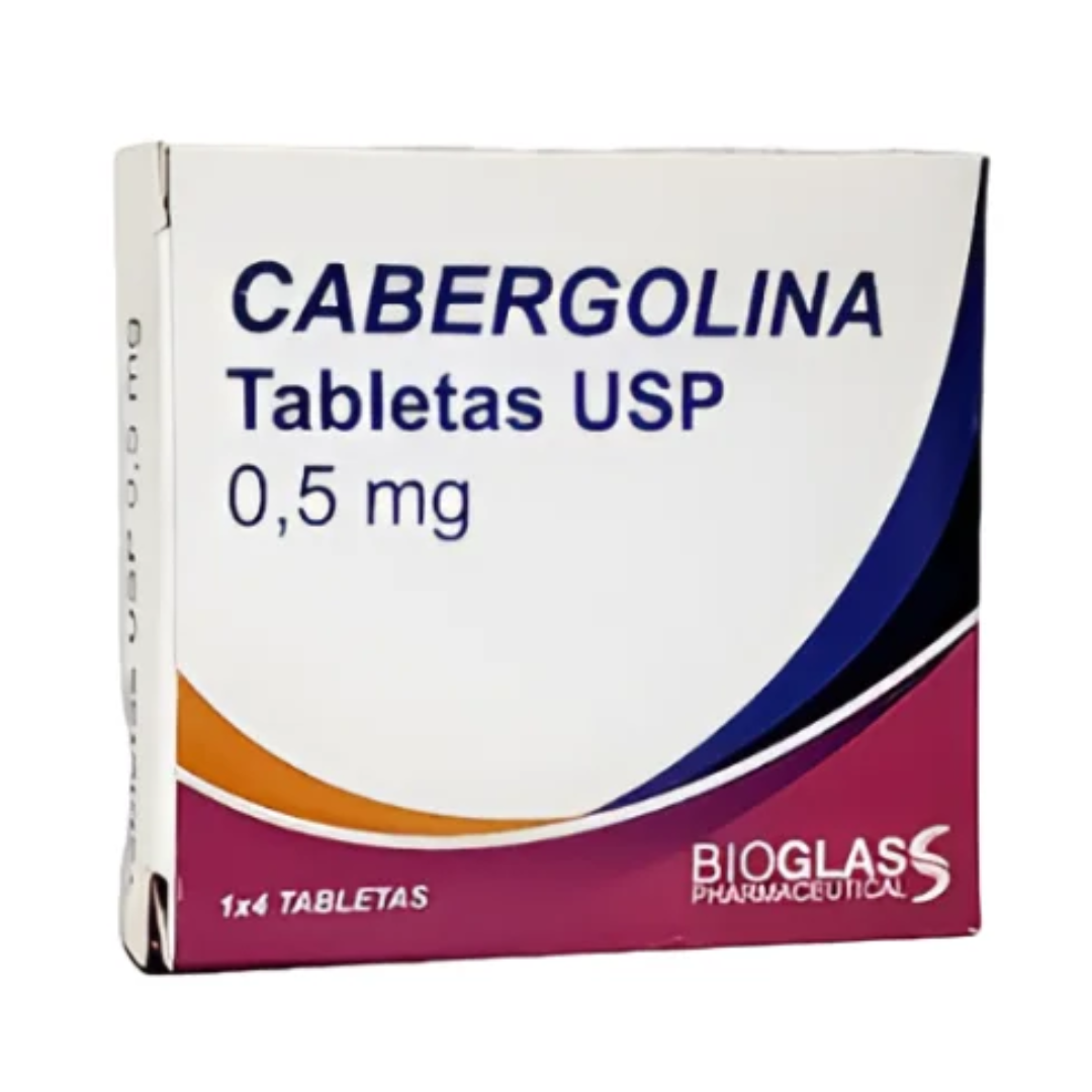 CABERGOLINA 0.5MG TAB X 4 (BIOGLASS)